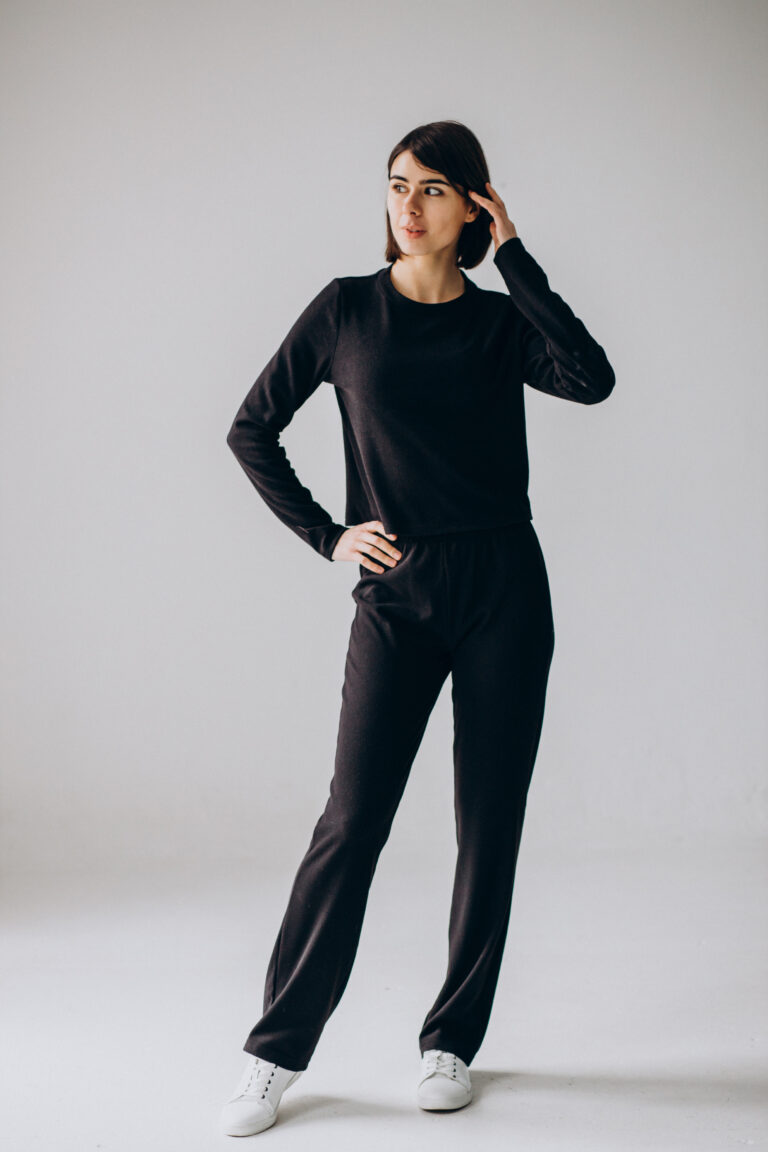 woman model demonstrating cloths